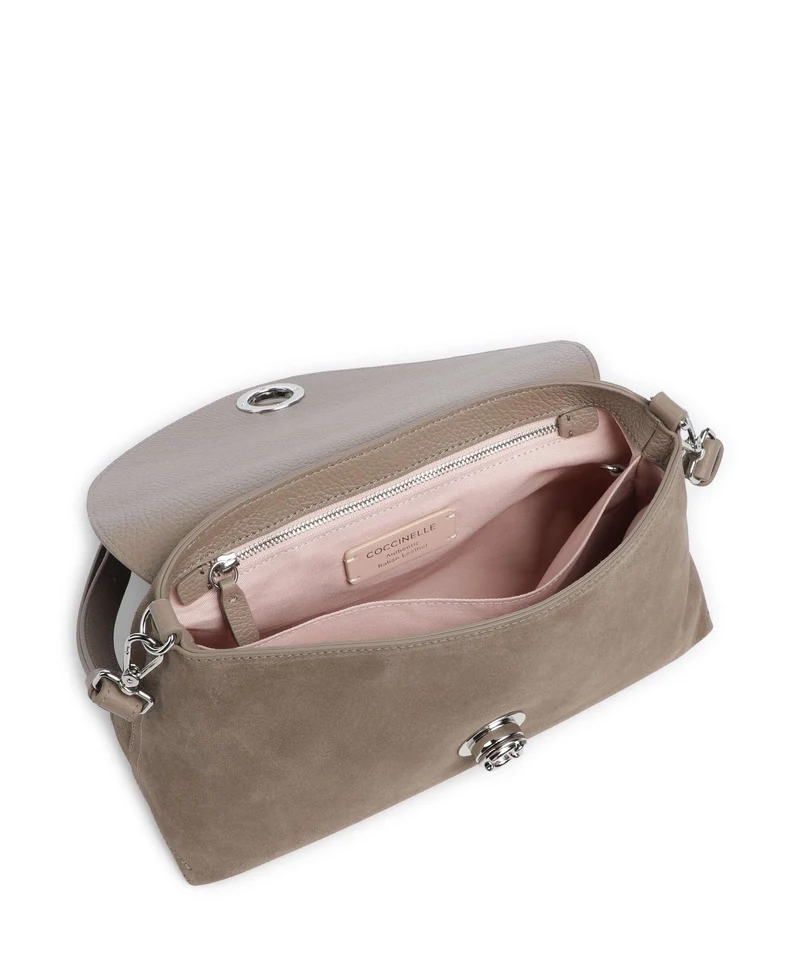 Coccinelle Nikla Suede Bolso de hombro warm taupe