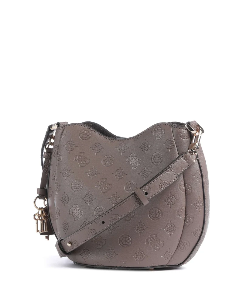 Guess Carmella Bucket bolso de mano taupe logo
