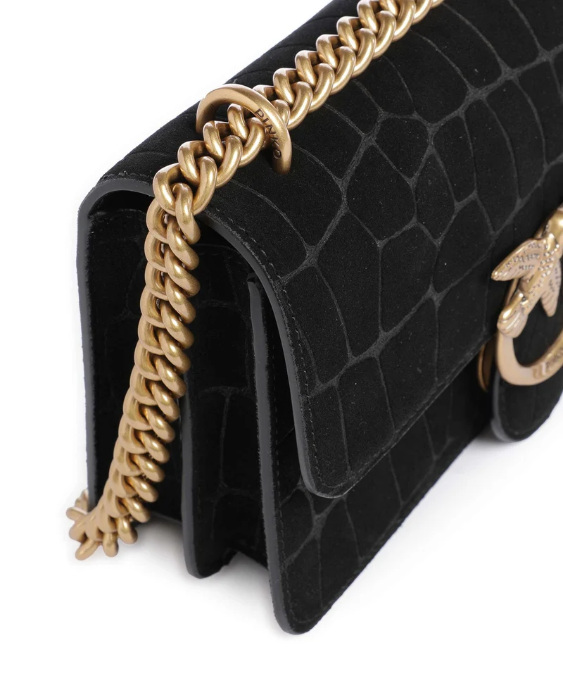 Pinko Love One Mini Bolso de hombro nero/antique gold