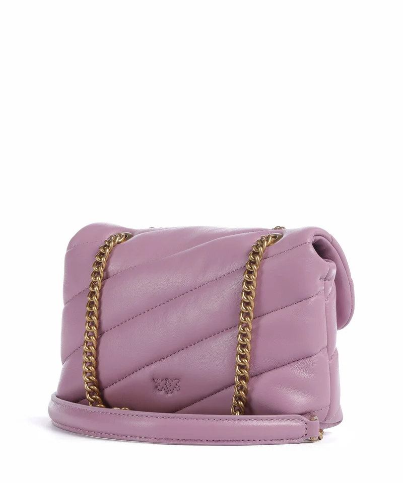 Pinko Love Puff Baby Bolso de hombro lilla/antique gold
