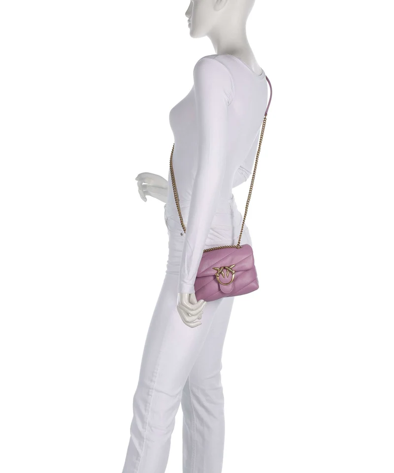 Pinko Love Puff Baby Bolso de hombro lilla/antique gold