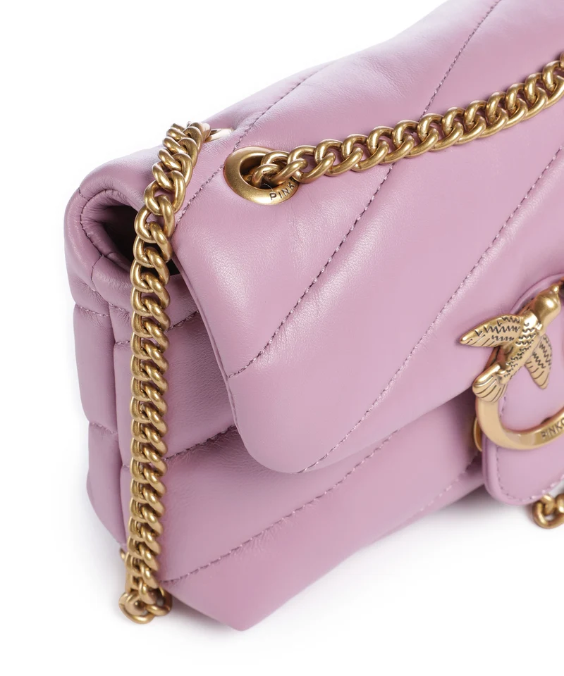 Pinko Love Puff Baby Bolso de hombro lilla/antique gold