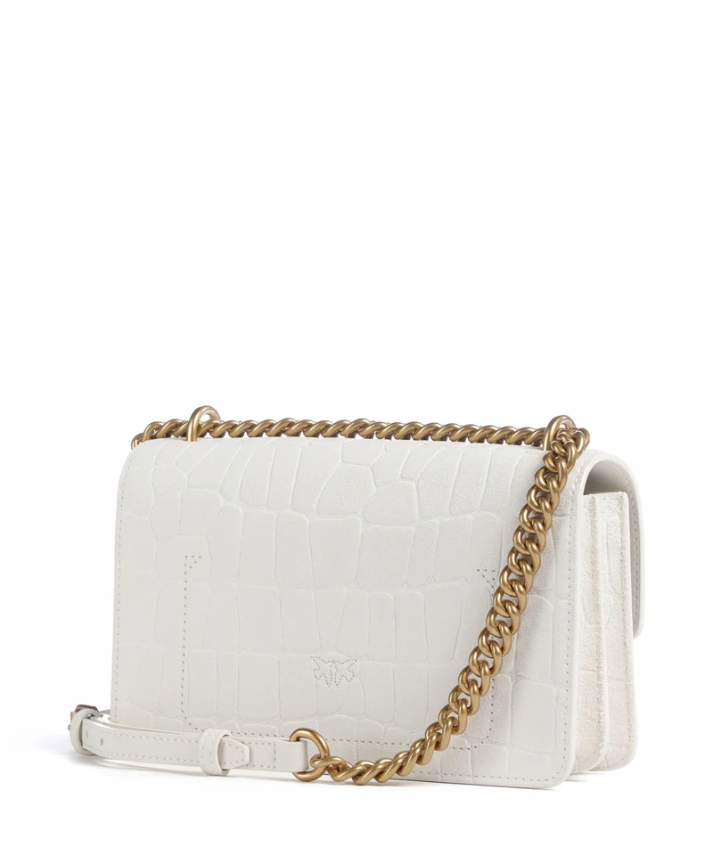 Pinko Love One Mini Bolso de hombro bianco nembo/antique gold