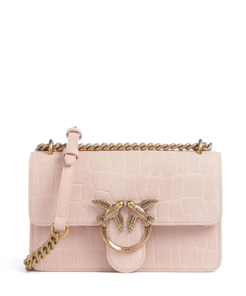 Pinko Love One Mini Bolso de hombro light pink/antique gold