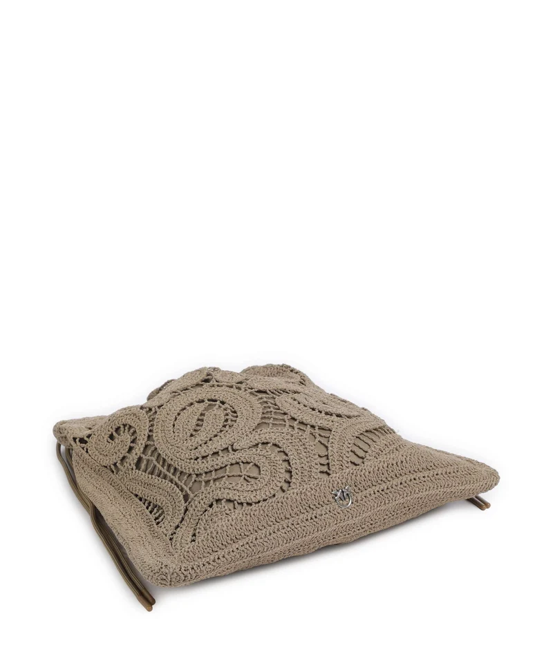 Pinko Crochet Geometrico Bolso de hobo verde canguro