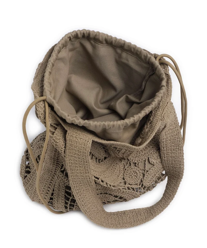 Pinko Crochet Geometrico Bolso de hobo verde canguro