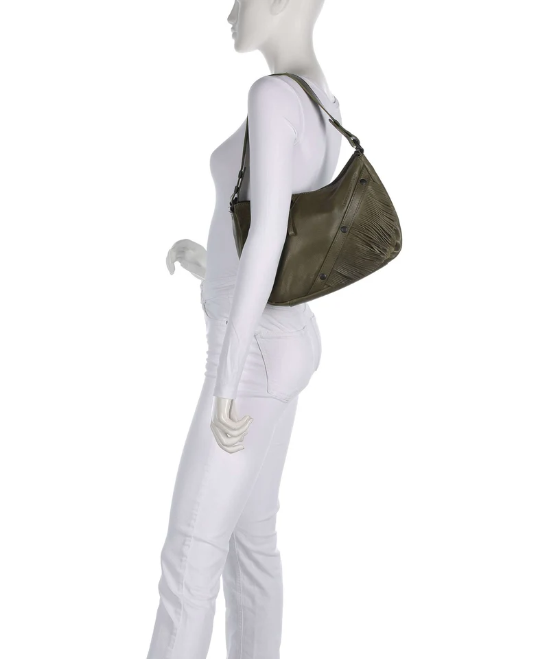 Spikes & Sparrow Suede Mix Jadeline Bolso de hombro green
