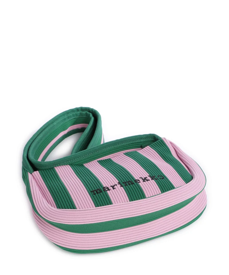 Marimekko Knitted Merirosvo Bolso de hombro pink/dark green