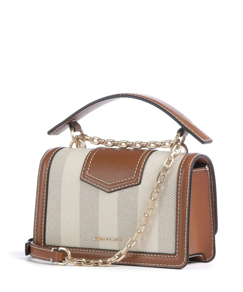 Karl Lagerfeld K/Nova Small Bandolera natural canvas/tan
