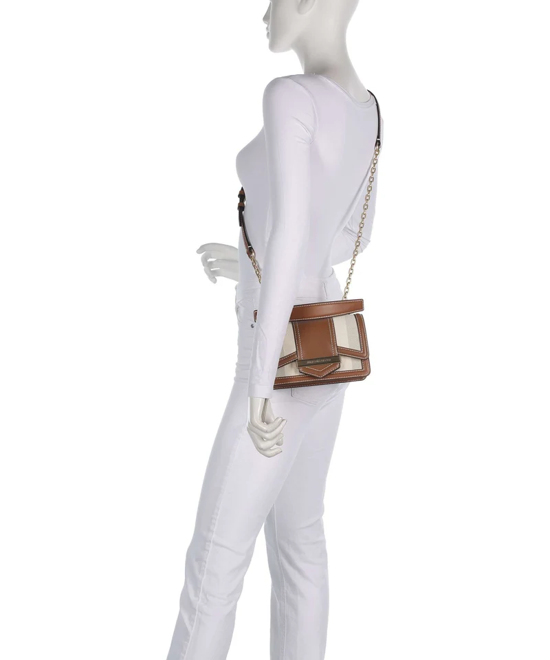 Karl Lagerfeld K/Nova Small Bandolera natural canvas/tan