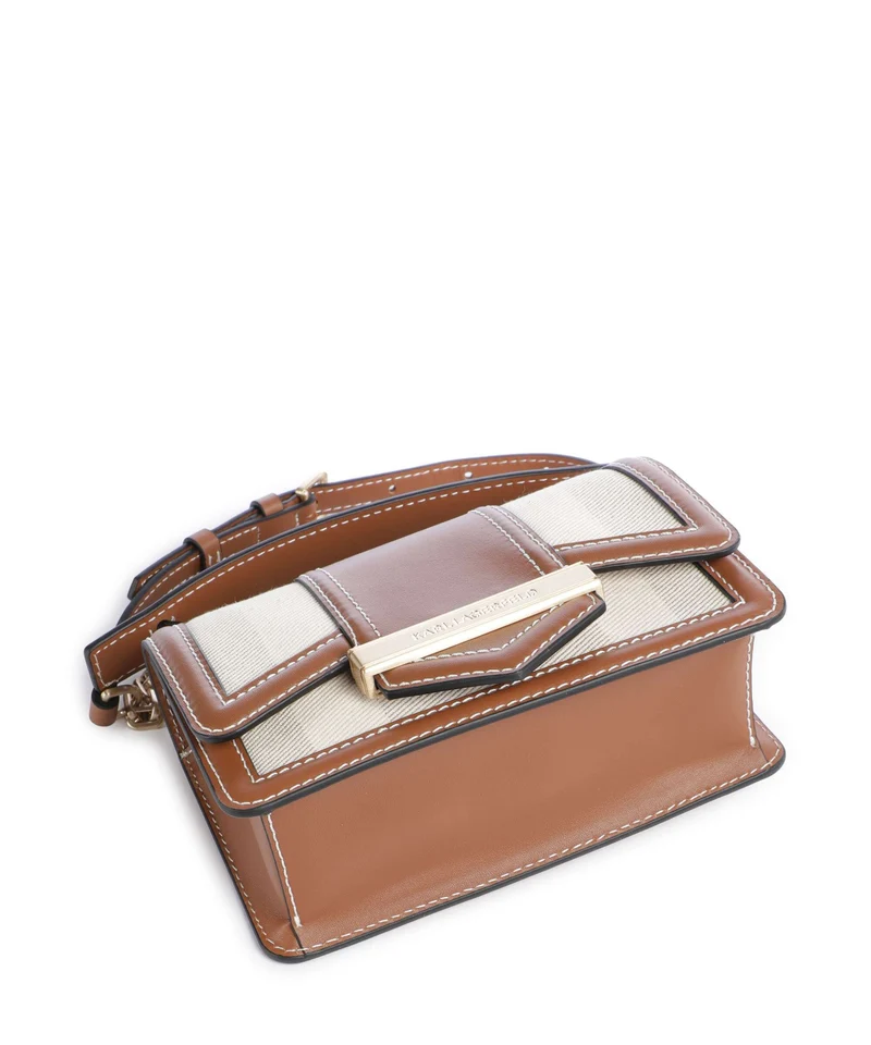 Karl Lagerfeld K/Nova Small Bandolera natural canvas/tan