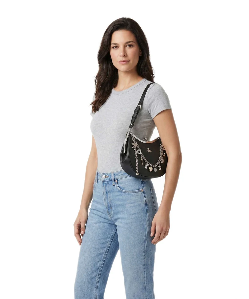 Vivienne Westwood Charm Frame Supple Bolso de hombro black
