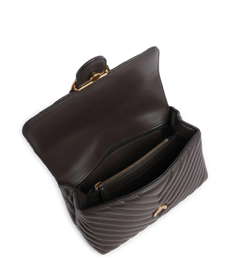 Pinko Love Lady Puff Mini Bolso de mano marrone marasca/antique gold