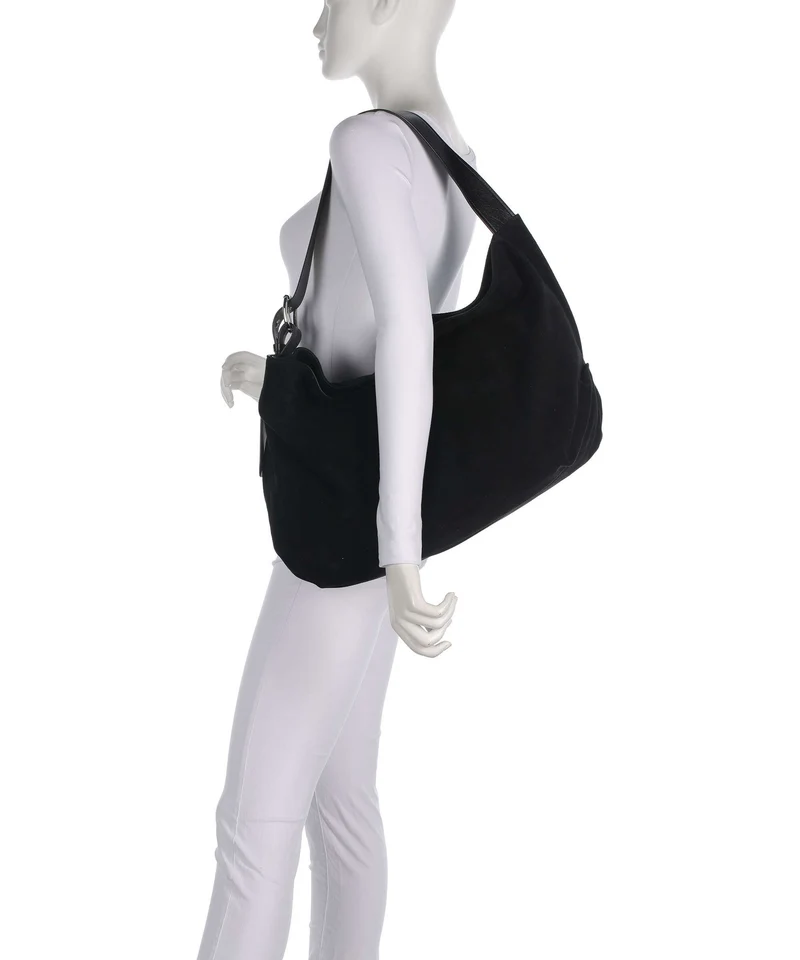 Vivienne Westwood Maxime Suede Large Bolso de hobo black