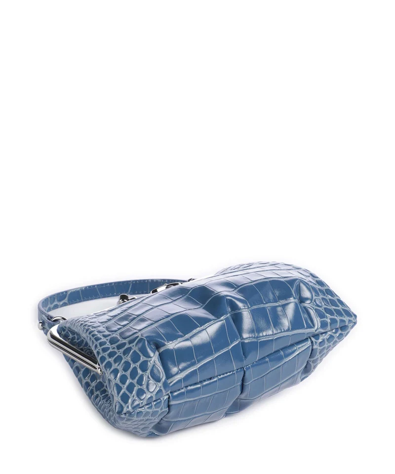 Vivienne Westwood Granny Frame Embossed Croc Bolso de mano blue