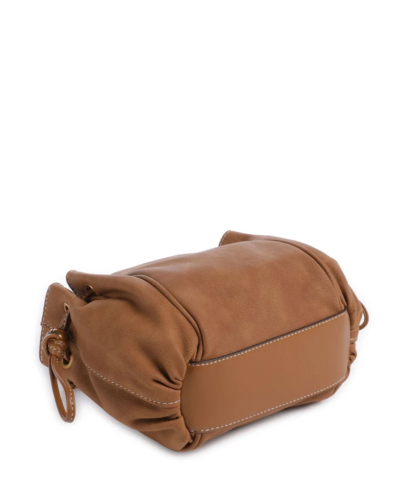 Liu Jo Ginesa M Bucket bolso de mano cammello