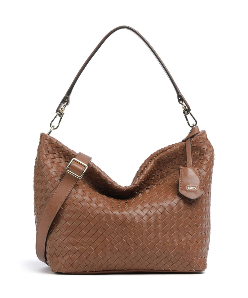 Abro Piuma Ebony Bolso de hobo caramel/cognac