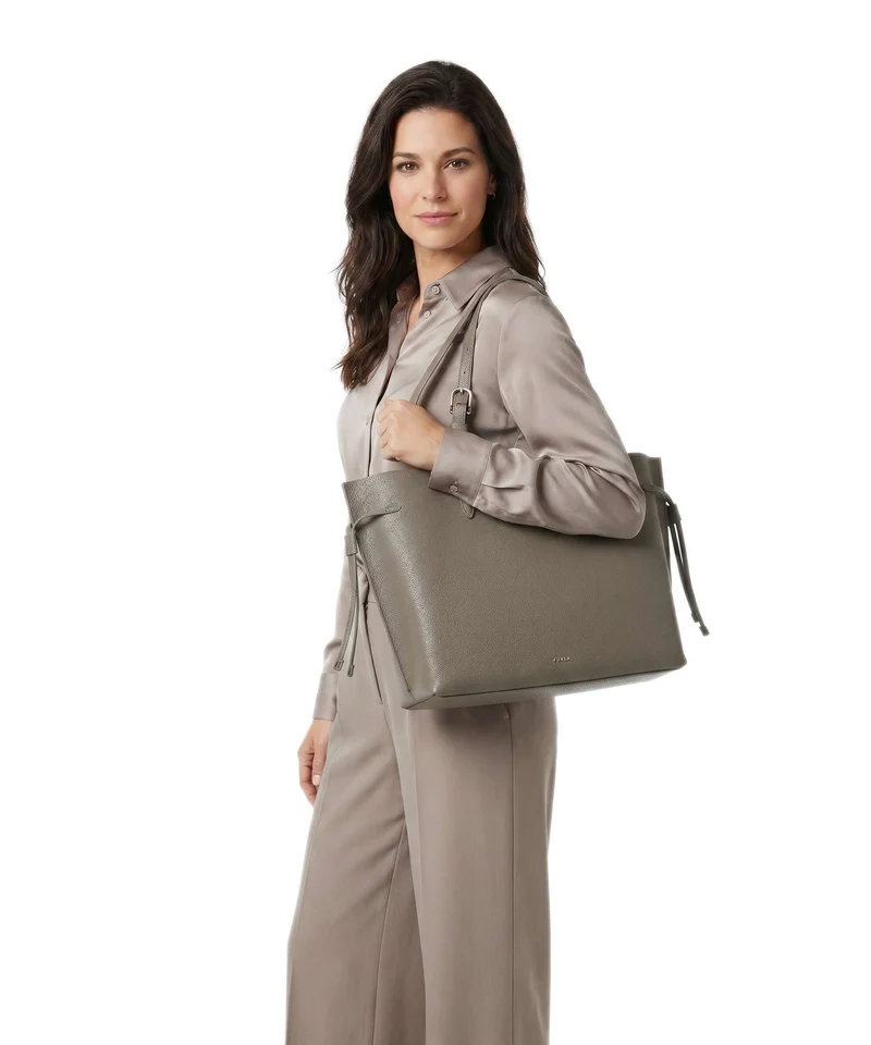 Furla Ava L Bolsa shopping muddy gray/rosewood