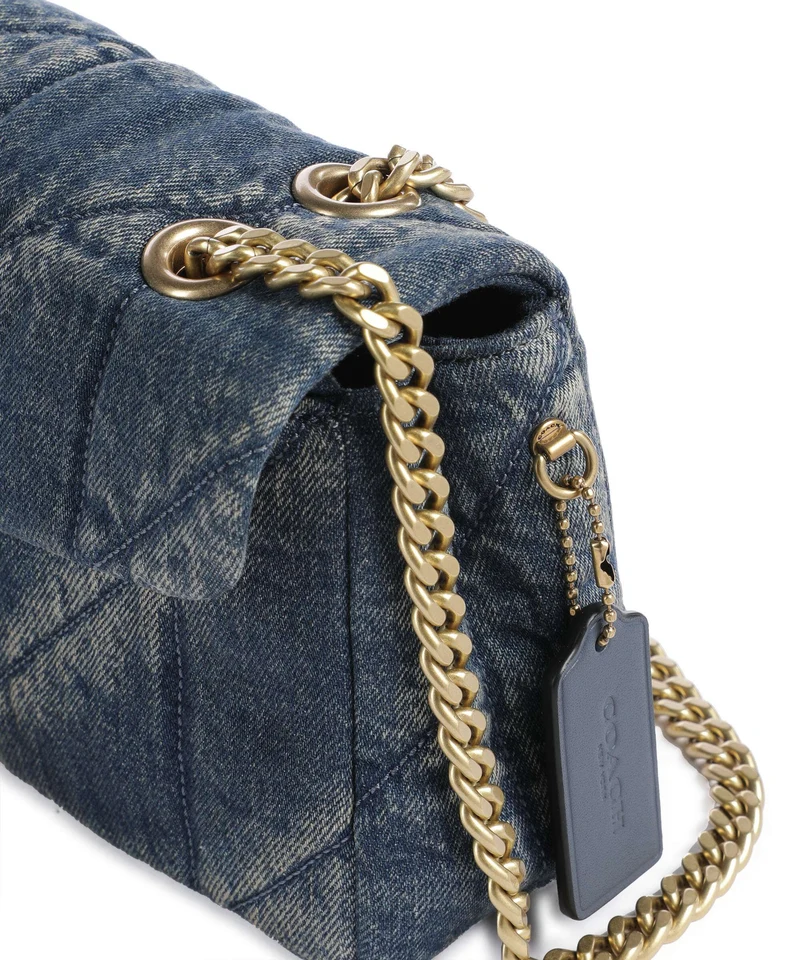 Coach Tabby Soft Quilted Loved Denim 26 Bolso de hombro dark indigo