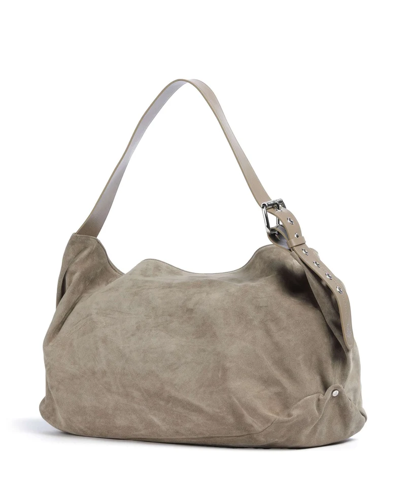 Vivienne Westwood Maxime Suede Large Bolso de hobo stone