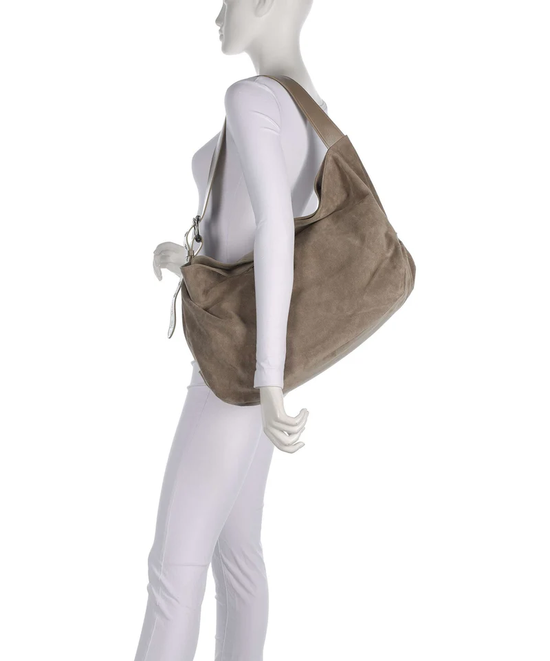 Vivienne Westwood Maxime Suede Large Bolso de hobo stone