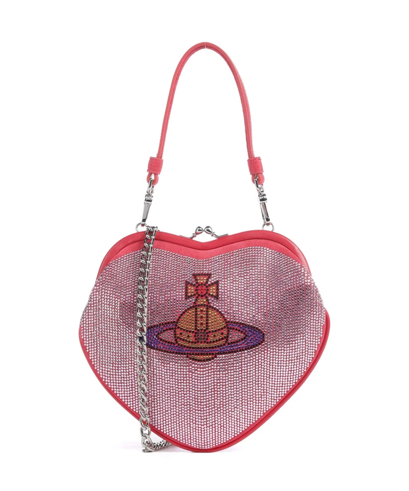 Vivienne Westwood Belle Heart Frame Diamante Bandolera pink