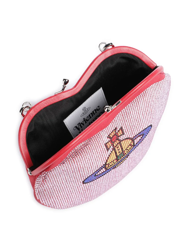 Vivienne Westwood Belle Heart Frame Diamante Bandolera pink