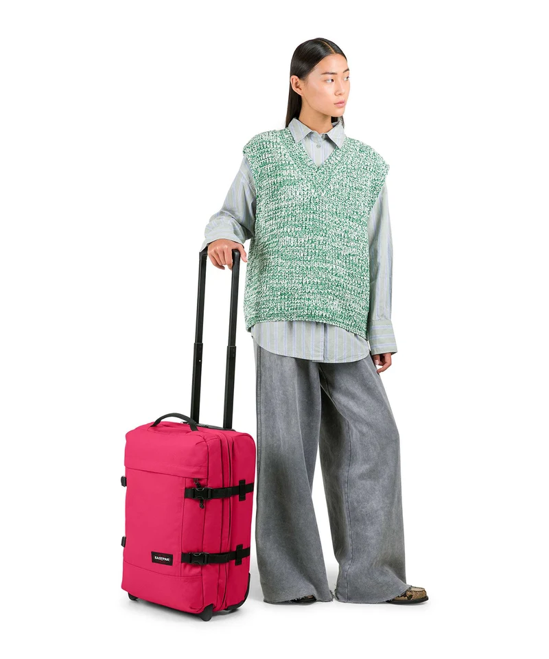 Eastpak Tranverz S Bolso de viaje con ruedas saffron red