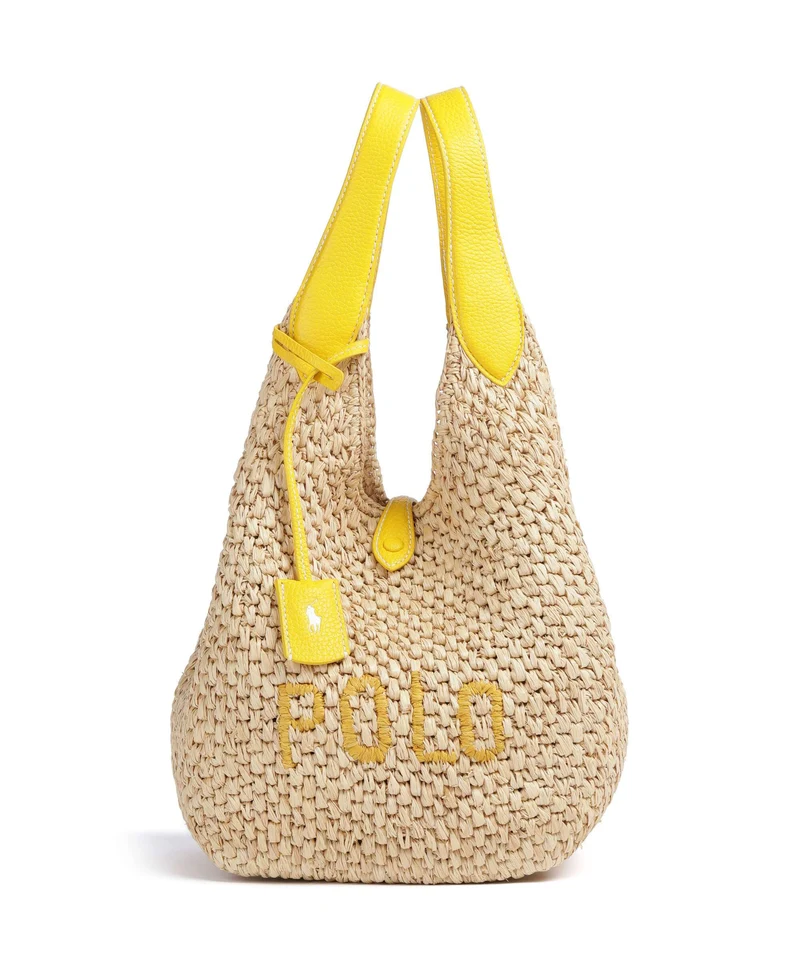 Polo Ralph Lauren Play Medium Bolso de mano natural/canary yellow
