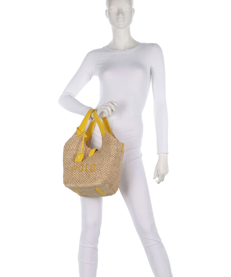 Polo Ralph Lauren Play Medium Bolso de mano natural/canary yellow