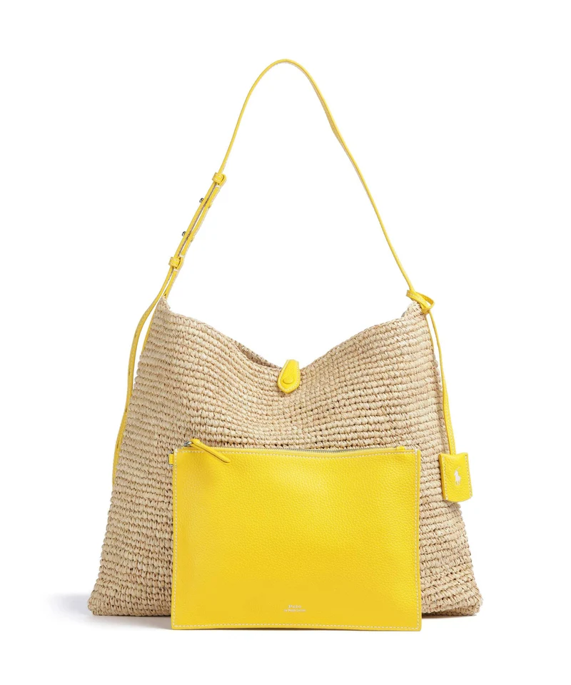 Polo Ralph Lauren Play Large Bolso de hobo natural/canary yellow