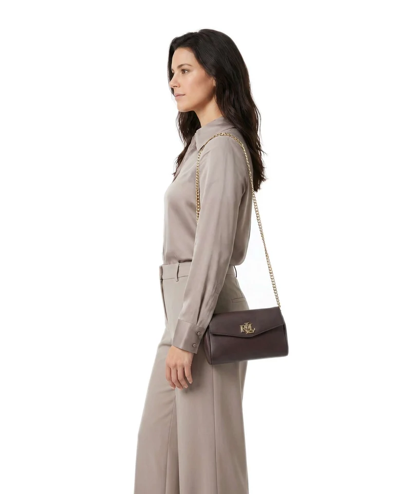 Lauren Ralph Lauren Tanner Large Bandolera chestnut brown