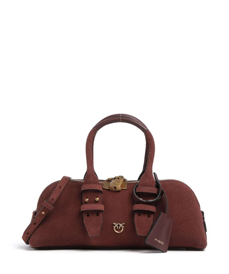 Pinko Bowling Horizontal Bolso de mano rosso vino/antique gold
