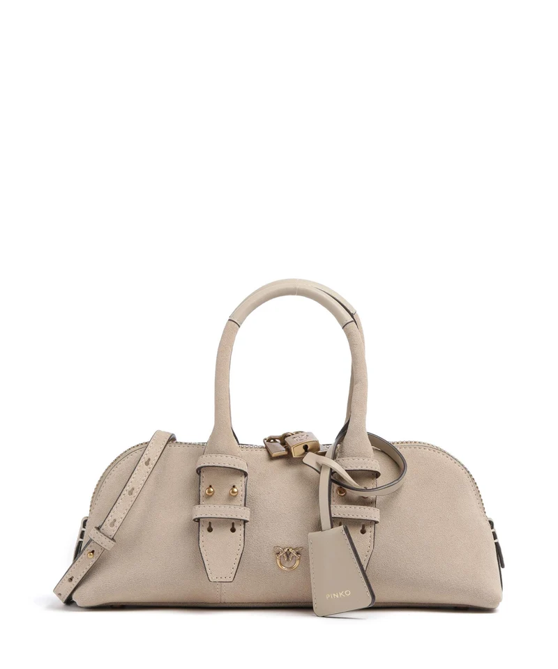 Pinko Bowling Horizontal Bolso de mano beige/grigio fumo/antique gold