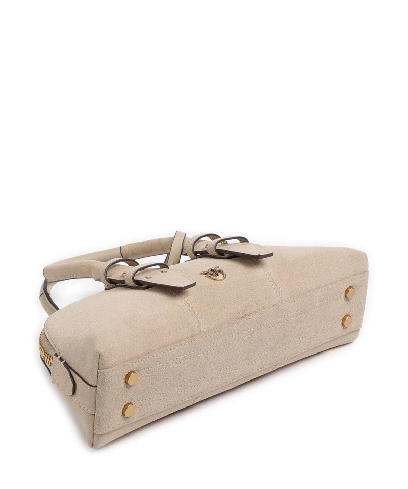 Pinko Bowling Horizontal Bolso de mano beige/grigio fumo/antique gold