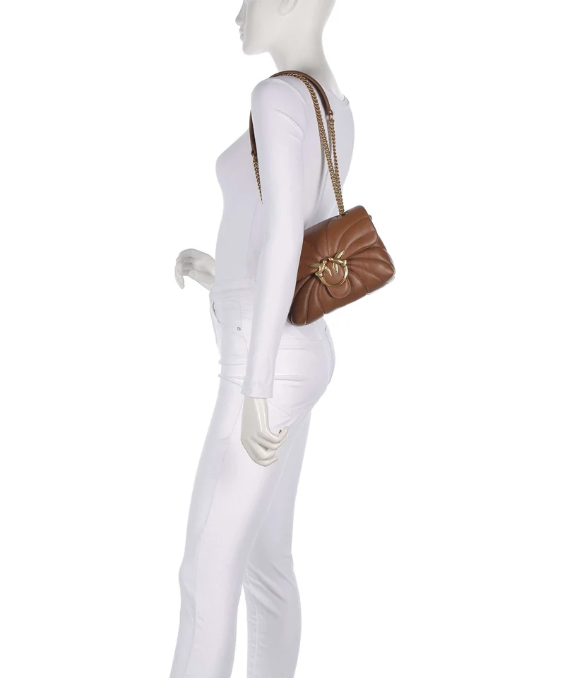 Pinko Love Puff Mini Bolso de hombro marrone/leone/antique gold