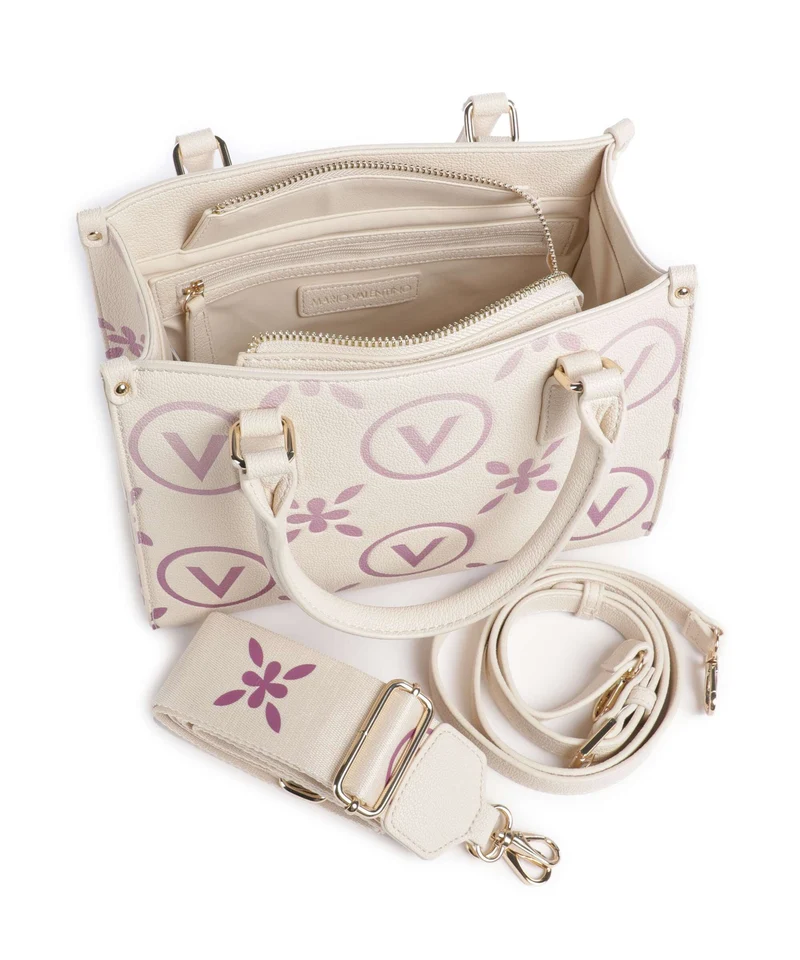 Valentino Bags Samba Re Print Bolso de mano ecru/rosa