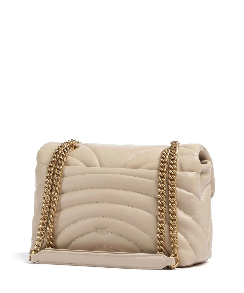 Pinko Love Puff Classic Bolso de hombro beige/grigio fumo/antique gold