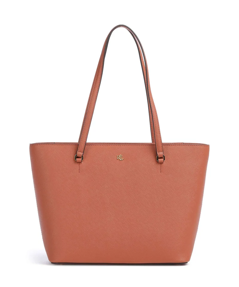 Lauren Ralph Lauren Karly Medium Bolsa shopping red terracotta