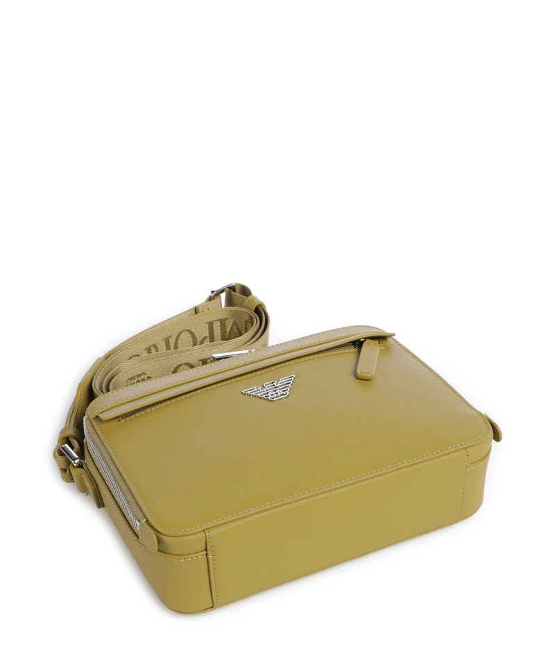 Emporio Armani Business Regenerated Bandolera ecru olive