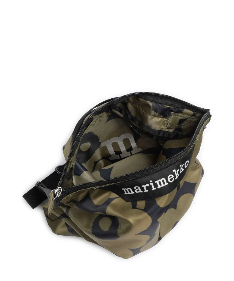 Marimekko Neat M Unikko Bolso de hobo olive green/dark blue