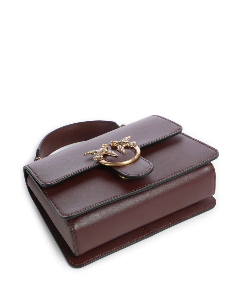 Pinko Love One Mini Bolso de mano burgundy wine/antique gold