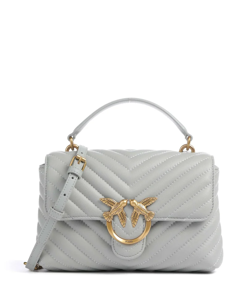 Pinko Love Lady Puff Mini Bolso de mano grigio perla/antique gold