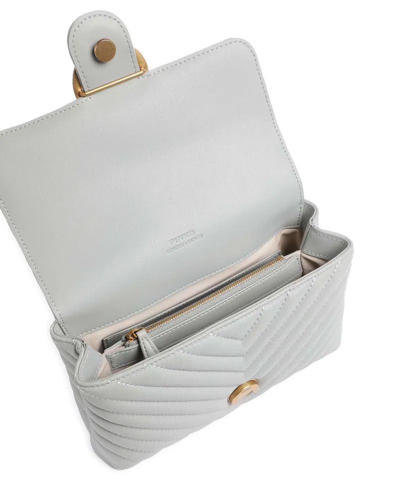 Pinko Love Lady Puff Mini Bolso de mano grigio perla/antique gold