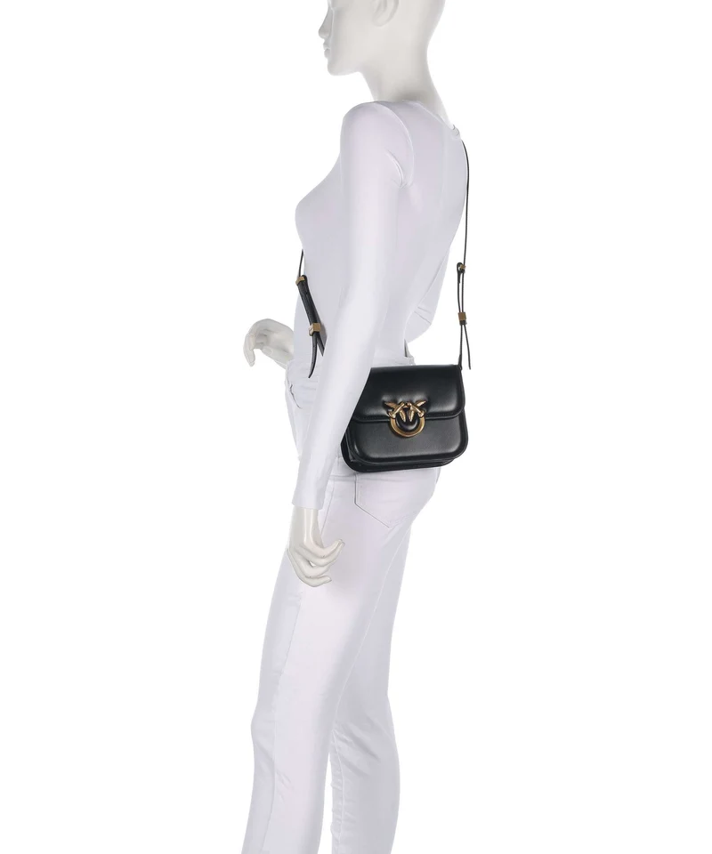 Pinko Love One Mini Bandolera nero/antique gold