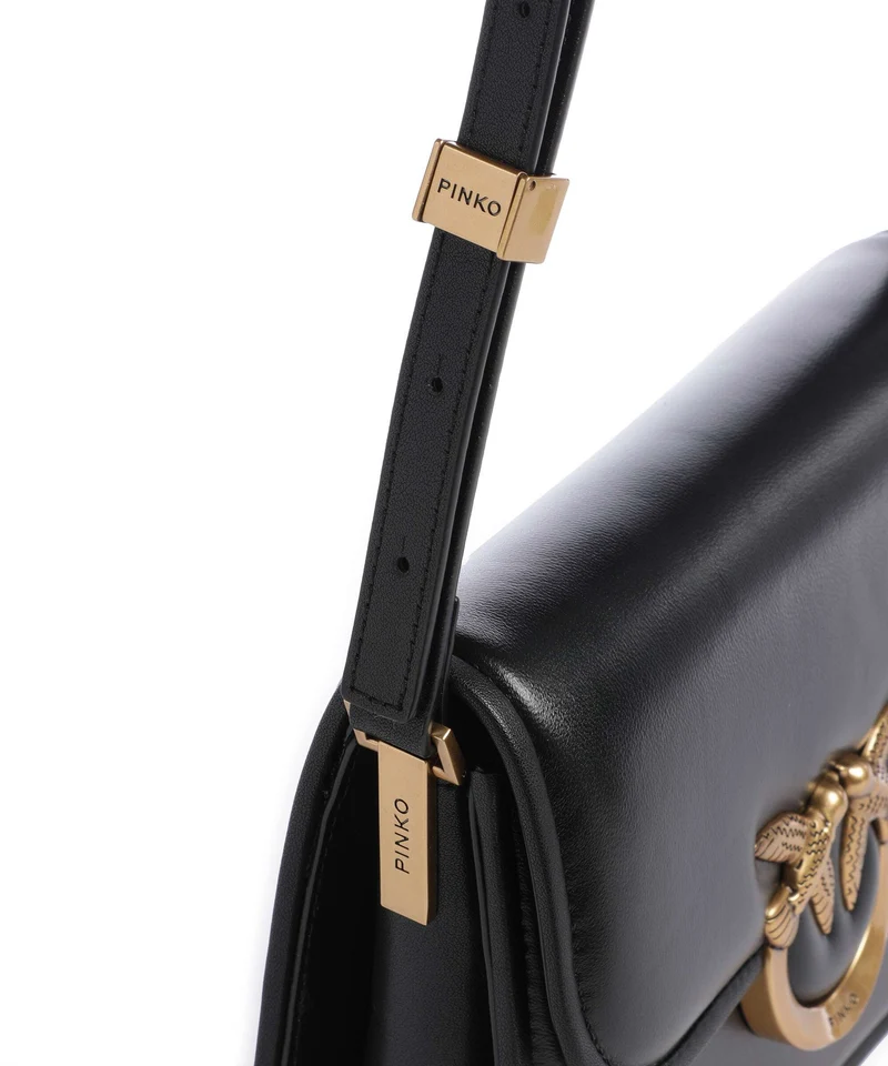 Pinko Love One Mini Bandolera nero/antique gold