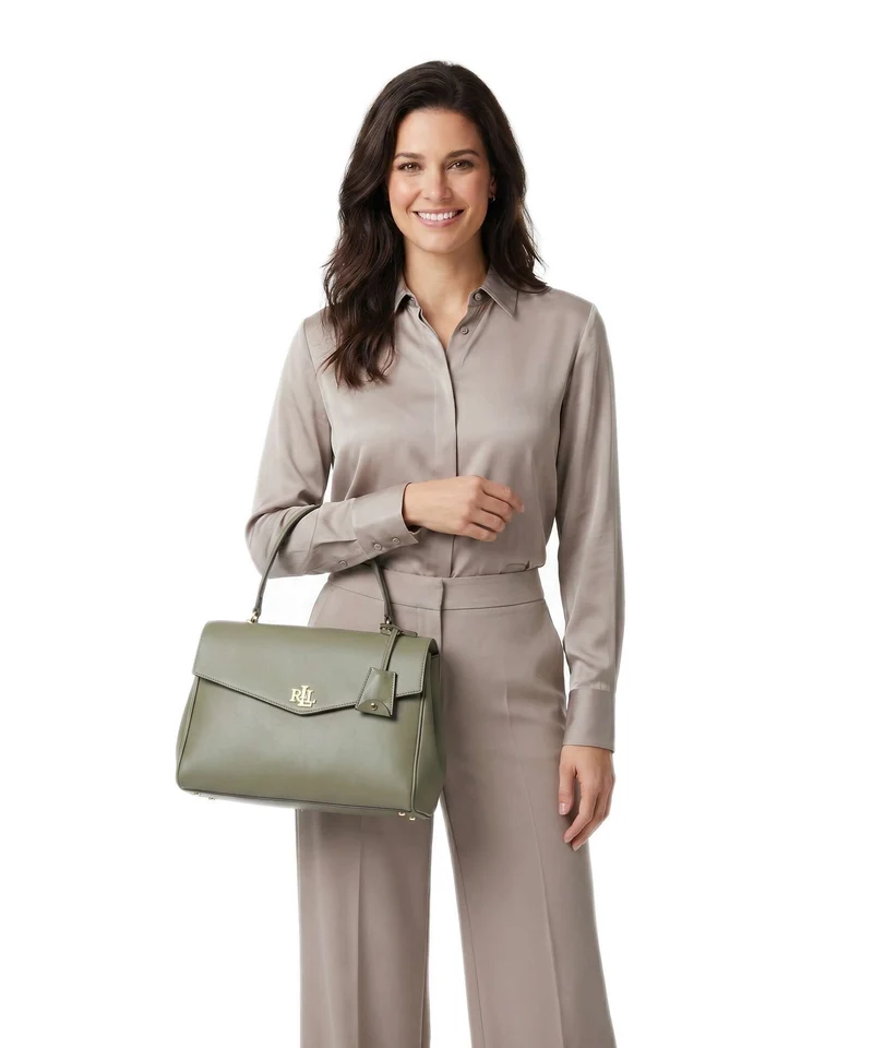 Lauren Ralph Lauren Farrah Medium Bolso de mano sage green