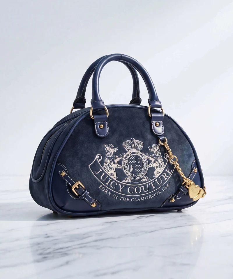 Juicy Couture Twig Narrative Velvet Bolso de mano blue depths