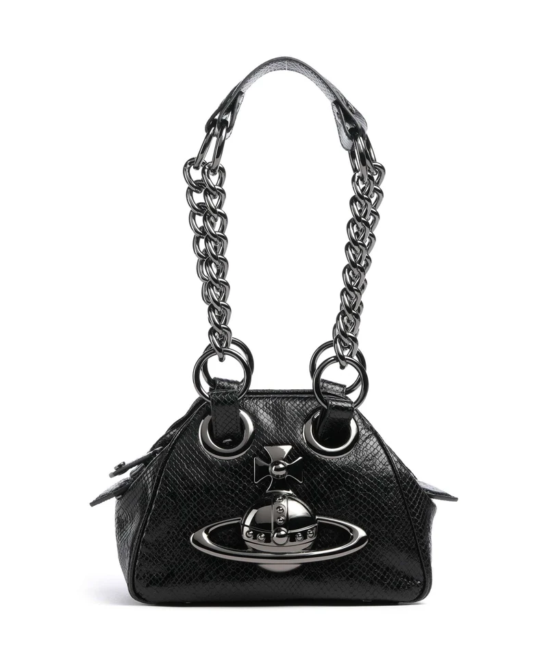 Vivienne Westwood Archive Python-Effect Embossed Bolso de hombro black