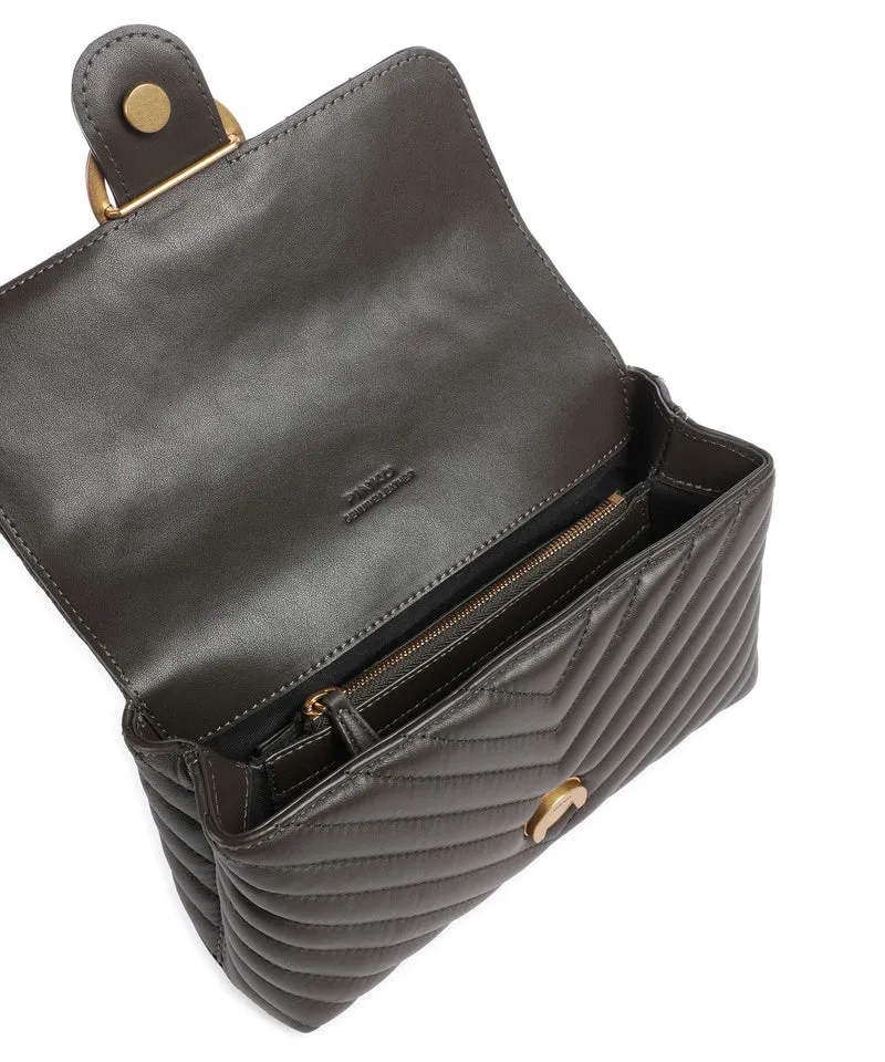 Pinko Love Lady Puff Mini Bolso de mano verde fango/antique gold